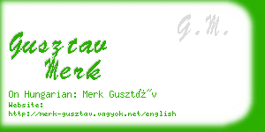 gusztav merk business card